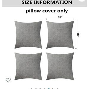 Home Brilliant Couch Pillow Covers Linen Square Throw Pillow Cases